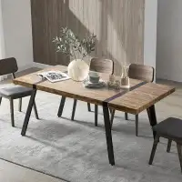 17 Stories 70.9'' Wood Dining Table in Walnut
