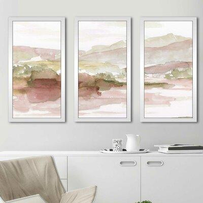 Ebern Designs Windscape I by Nan - 3 Piece Picture Frame Painting Print Set on Acrylic in Arts & Collectibles