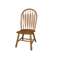 Rosalind Wheeler Constantine Windsor Back Side Chair in Golden Chestnut