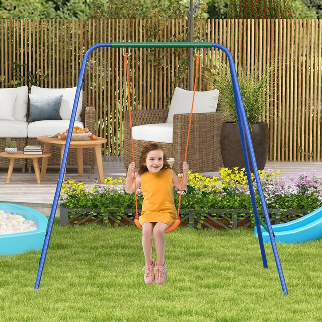 KID SWING SET WITH SAFETY HARNESS FOR BABY, KIDS 6 MONTHS+, HEAVY DUTY SWING SET FOR INDOOR/OUTDOOR, BACKYARD in Toys & Games