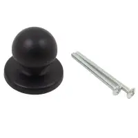 Stone Harbor Hardware Die-Cast Round Bi-Fold Door Knob, 1-1/4 Inches with 1-3/4" Backplate