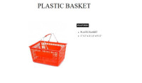 Shopping basket Plastic and metal basket, panier d'épicerie en plastique ou métal