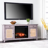 Darby Home Co Edderton Touch Screen Electric Fireplace with Media Storage