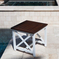 August Grove Fequiere Solid Wood Side Table