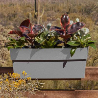 Ebern Designs Kynzley Outdoor Recycled Plastic Railing Planters
