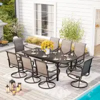 Lark Manor 8-person Patio Dining Set With Swivel Chairs