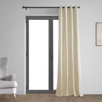 Latitude Run® Bodwar Grommet Blackout Curtains for Bedroom Thermal Cross Linen Weave Curtains Large Window Single Panel