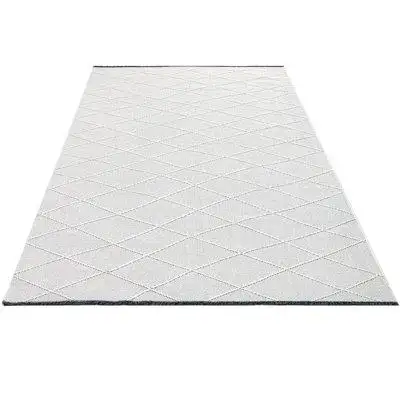 Our woven sole and chenille rug collection features geometric patterns. It is fringed and edge type...