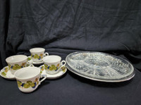 ONLINE AUCTION: Teacups And Serving Tray