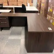 Icon 66 x 66 L-Shape Desk with Box/File Pedestal Specs: Overall height – 29.5 Desk top is 30D – Retu...