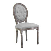 Modway Natalia Tufted Upholstered King Louis Back Side Chair
