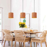 Bay Isle Home™ Rustic Pendant Light With Paper Lampshade