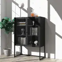 Ebern Designs Storage Cabinet with Doors,Free Standing Cabinet