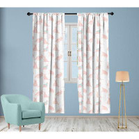 Winston Porter 2 Panel Curtain Set, Abstract Brushstroke Window Treatment Living Room Bedroom Decor,