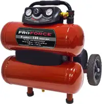 Pro Force® VKF1080418 Twin Stack 4-Gallon Oil Free Air Compressor