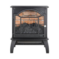 DORROM 18" Infrared Fireplace Stove, 3D Electric Stove Heater With Remote Control, Supporting Up To 400 Sqft