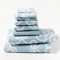 Wyndon 6 Piece Pinsonic Bed Spread - King Size in , Cool Sky