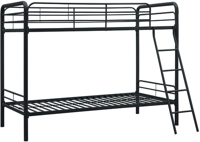 NEW TWIN OVER TWIN METAL FRAME BUNK BED 666931 in Beds & Mattresses in Alberta - Image 3
