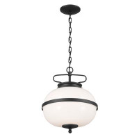 Red Barrel Studio Seagrove 12 Inch 2 Light Pendant With Opal Glass