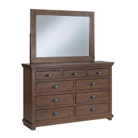 Progressive Furniture Inc. Willow 9 - Drawer 64" W Double Dresser with Mirror