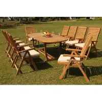 Rosecliff Heights Lessing 11 Piece Teak Dining Set