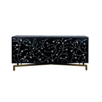 Wildon Home® Derenberger Storage Credenza with Electric Fireplace Included