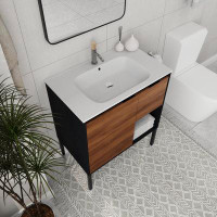 Ebern Designs Bathroom Vanity With Sink In 30 Inch, Freestanding Bathroom Vanity With Soft Close Door And Drawer