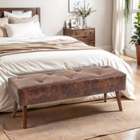 Bed End Bench 44.9"L x 15"W x 16.5"H Brown