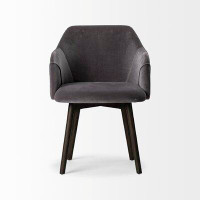 Brayden Studio Baden Upholstered Arm Chair in Dark Gray