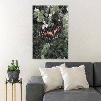 Red Barrel Studio Black And White Butterfly Perched On Green Leaf Plant During Daytime 1 - 1 Piece Rectangle Graphic Art