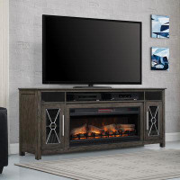 ClassicFlame ClassicFlame Heathrow 76-In Infrared Electric Fireplace Entertainment Centre in Tifton Oak