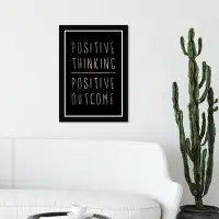 Trinx Trinx Prints 'Motivational Quotes And Sayings Positive Thinking' Framed Art