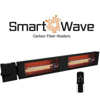 King Electric RK Radiant Heater 42" Black, Double Carbon Lamp 240V 3000W W/ Remote