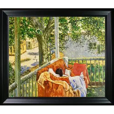 Wildon Home® La Pastiche Couch On The Porch, Cos Cob With Black Matte Frame, 25" X 29"