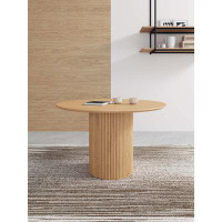 Ivy Bronx Leionna Modern 59.05 Solid Wood Round Dining Table in Black
