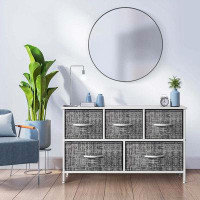 Sorbus Storage Cube Dresser - Gray White