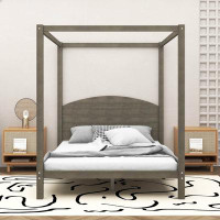 Latitude Run® Queen Size Canopy Platform Bed
