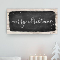 The Holiday Aisle® Merry Christmas I by Olivia Rose - Wrapped Canvas Textual Art Print