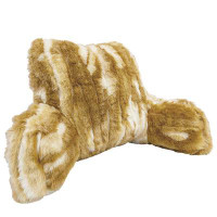 Viv + Rae Blanding Jacquard Faux Fur Bed Rest Reading Pillow Cover & Filling, Need Assembly, 20" X 18" X 17"