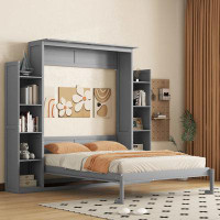 Wildon Home® Bracewell Solid Wood+MDF Murphy Storage Bed