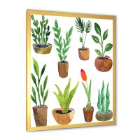 East Urban Home Eight Potted House Plants - Print on Canvas