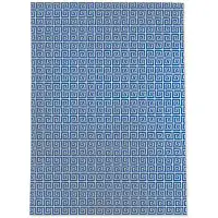 KAVKA DESIGNS GREEK MEANDER BLUE Indoor Floor Mat By Becky Bailey