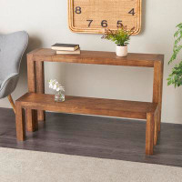 Millwood Pines Clatie 52" Solid Wood Console Table Set