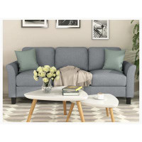 Red Barrel Studio 3-Seat Sofa Living Room Linen Fabric Sofa