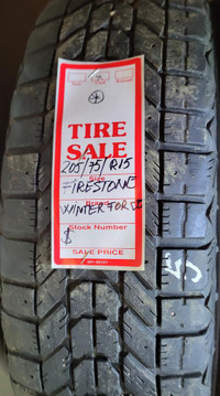 P 205/75/ R15 Firestone WinterForce M/S*  Used WINTER Tire 45% TREAD LEFT  $35 for THE TIRE / 1 TIRE ONLY !!