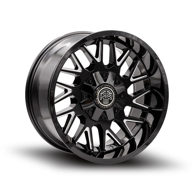 20x9 inch Thret Offroad Revolver 803 black/milled wheels for RAM, Ford, GMC, Chevy HD trucks in Tires & Rims in Alberta