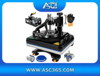 5in1 Upgraded Multifunctional Heat Press Sublimation Transfer Machine For T-shirt Hat Cap Mug Plate # 110393