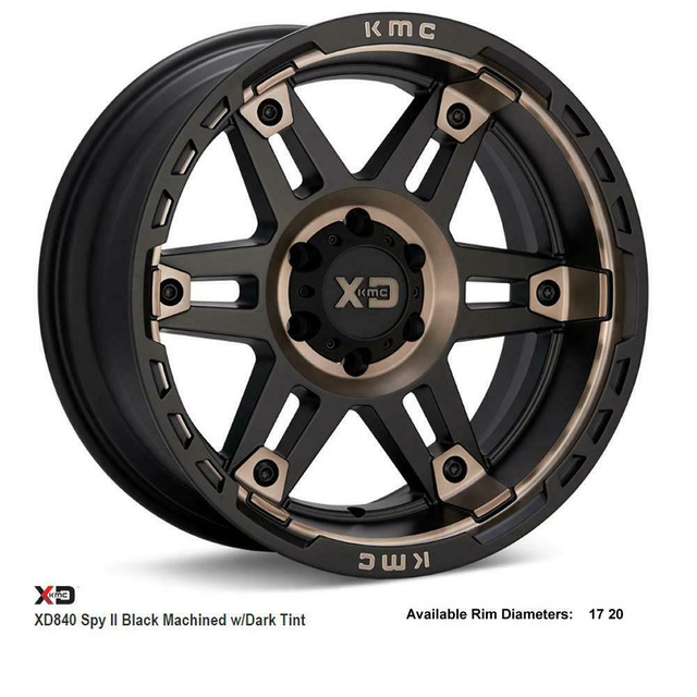 KMC XD Series XD840 Spy II (Black Machined w Dark Tint) in Tires & Rims
