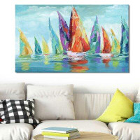 Made in Canada - Breakwater Bay 'Fine Day Sailing I' Acrylic Painting Print