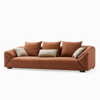 Hokku Designs 70.87" Orange Technology cloth Standard Sofa cushion Loveseat